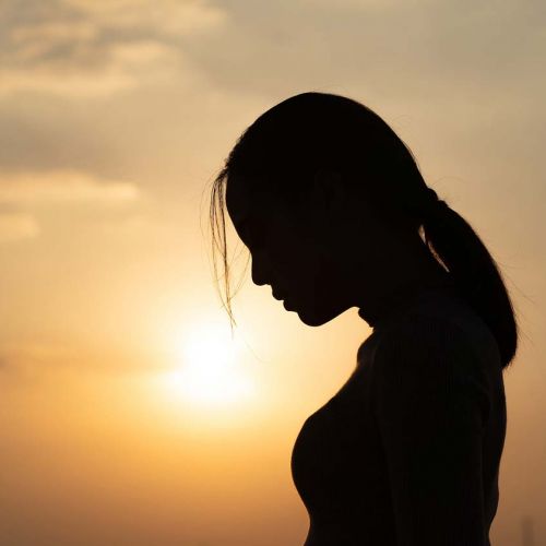 Woman in sunshine